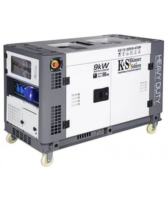 Генератор дизельний Konner & Sohnen KS 13-2DEW ATSR (рідинне охолодження)